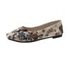 Fashion 2024 Spring and Summer New Casual Women's Shoes Embroidered Embroidery Shallow Mouth Round Toe Slip-on Shoes Women's Large Size