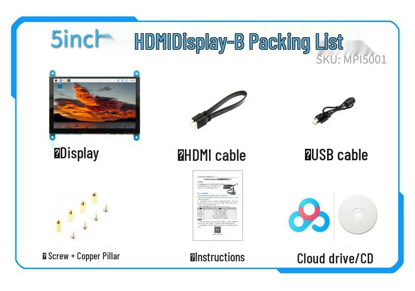 Raspberry Pi 4 HDMI Touchscreen: 3.5", 4", 5", 7" with Resistive/Capacitive Options