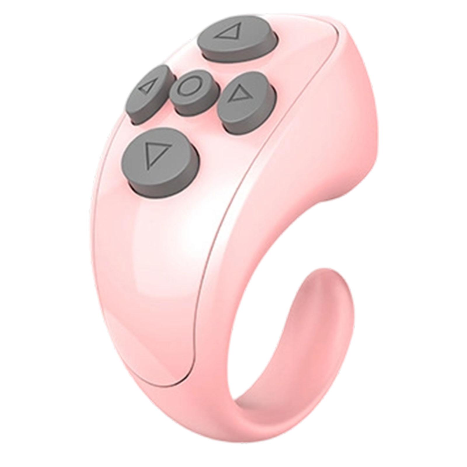 40mAhWearable Page Turner Lightweighted Fingertip Remote Control Comfortable Simple Control for Tablets Laptops розовый