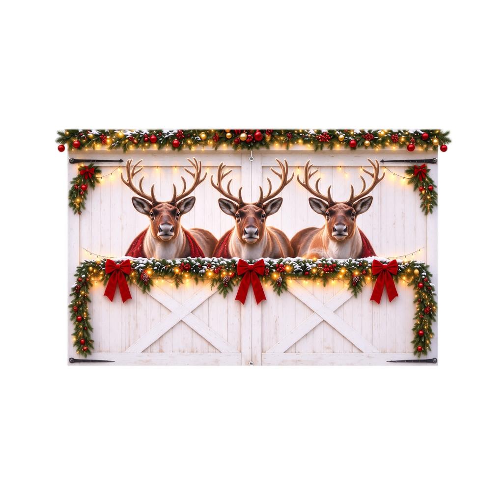 Christmas Door Cover 96 84 Inch Holiday with and Design