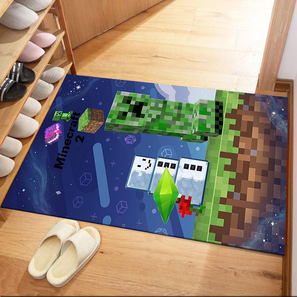 Minecraft 121 Floor Mat Design for Study room Dormitory Game Room Foyer Antislip Carpet Anime Office Decor