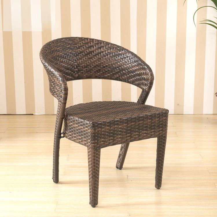 Outdoor-Tisch und -Stuhl Rattantisch und -stuhl Freizeitcafé Balkon Innenhof Tisch und Stuhl Massivholz Rattanstuhl Kaffee
