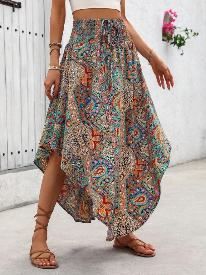 Bohemian Ethnic Print A-line Skirt - Spring/Summer Collection