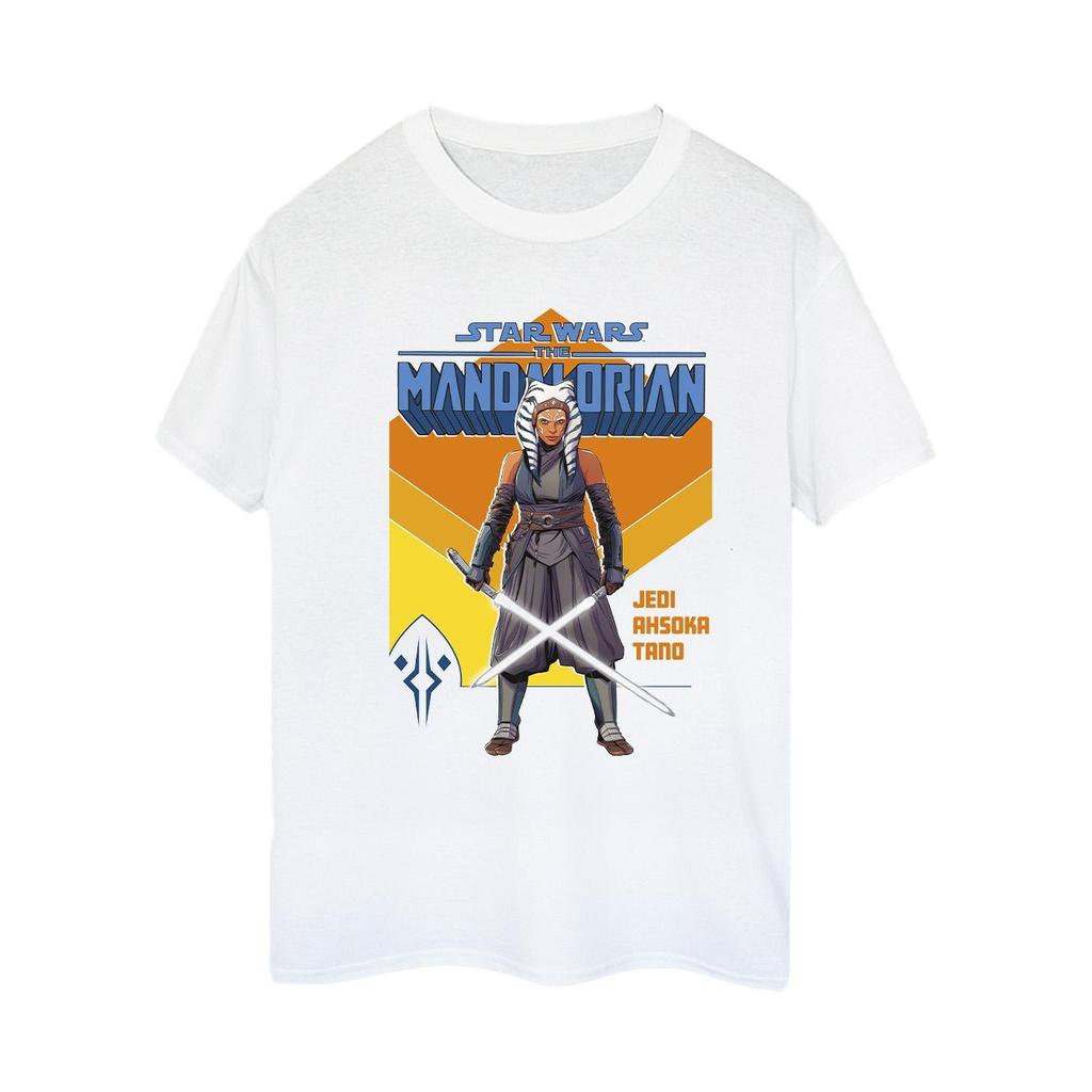 Star Wars Womens/Ladies The Mandalorian Jedi Ahsoka Tano Cotton Boyfriend T-Shirt
