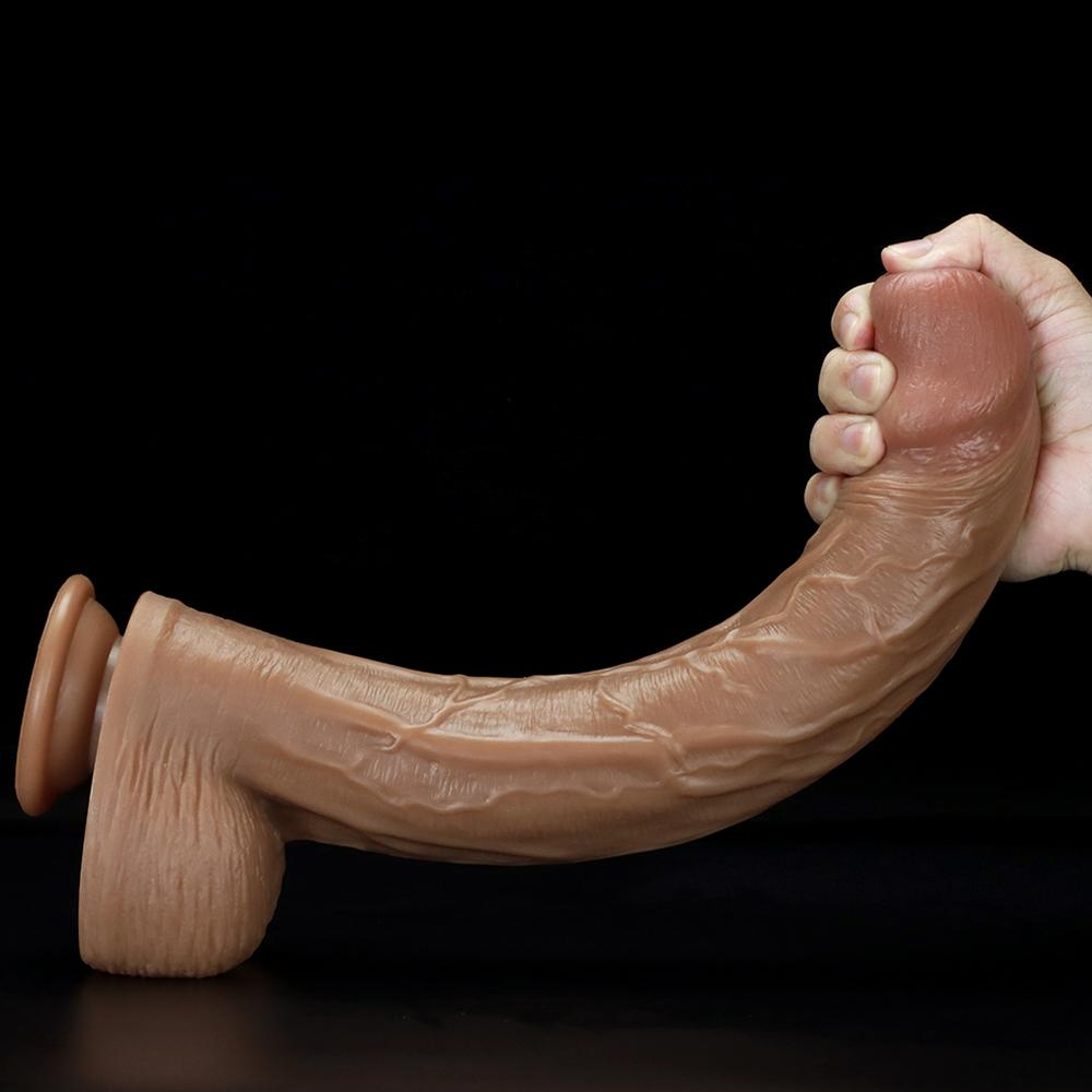 36*5.5cm XXL Super Huge Silicone Dildo Strap On Penis Adult Sex Toy Anal Plug  Realistic Dick Fisting Masturbator for Women