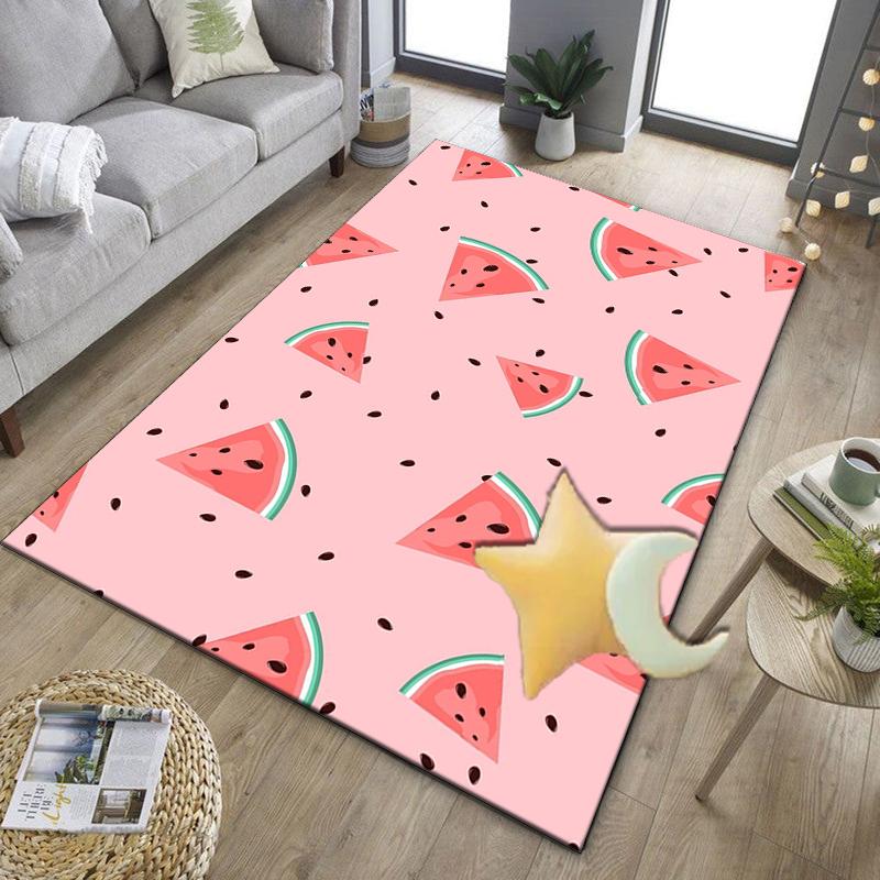 Watermelon Slice Pattern Office Rug Chair Mat, Entryway Carpet, Suitable for Front Door, Bedroom, Living Room, Desk, Holiday Gift