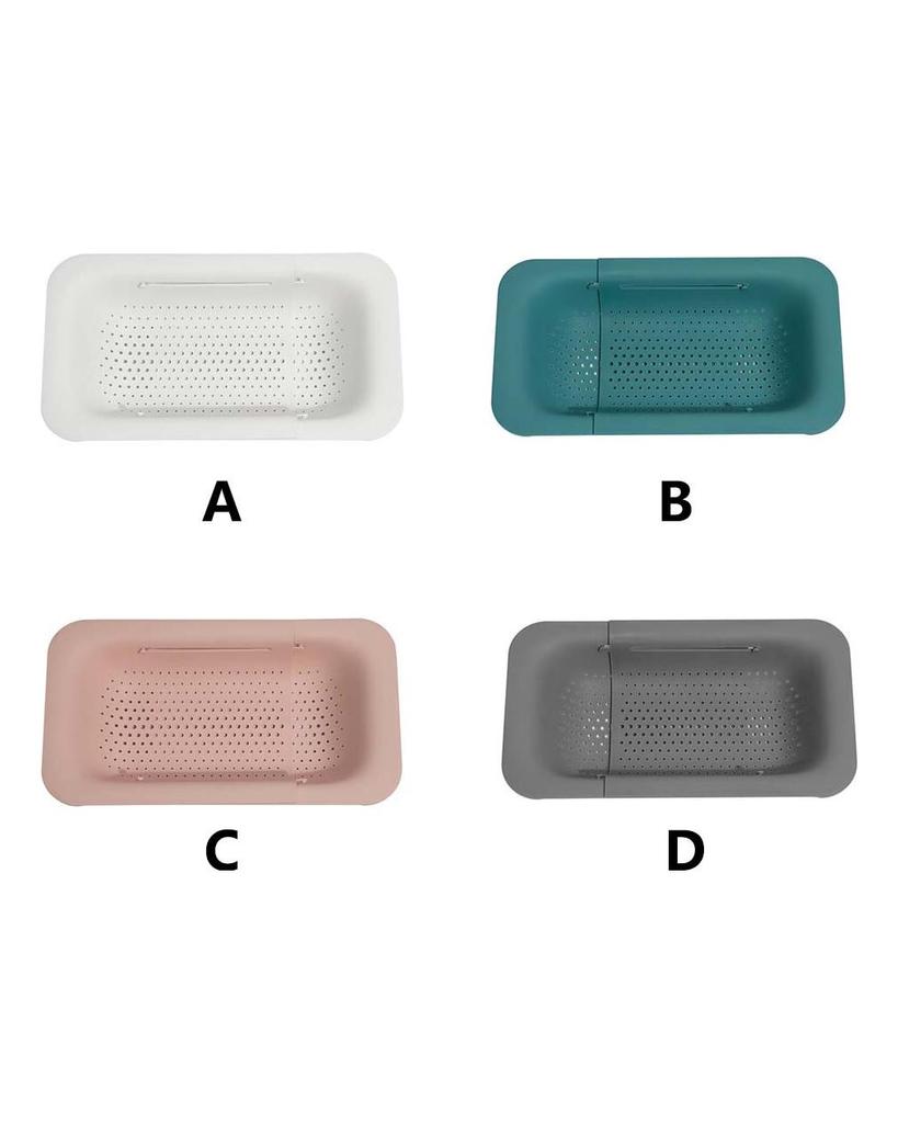 Colander Adjustable Fruits Vegetable Draining Basket Large Capacity Collapsible Plastic Drainer Tool Drying Home Strainer