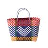 New Large-capacity Shoulder Vegetable Basket Hand-woven Colored Love Bag Handbag
