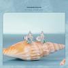Avle Exquisite S925 Sterling Silver Conch Earrings with Platinum Finish - Versatile Marine Life Jewelry for Women.