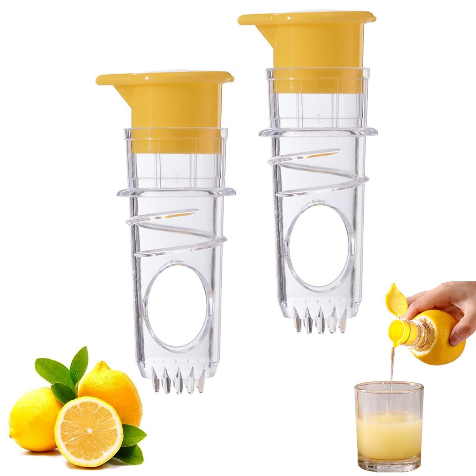 2PCS Manual Juicer Small Plastic Fruit Juicer