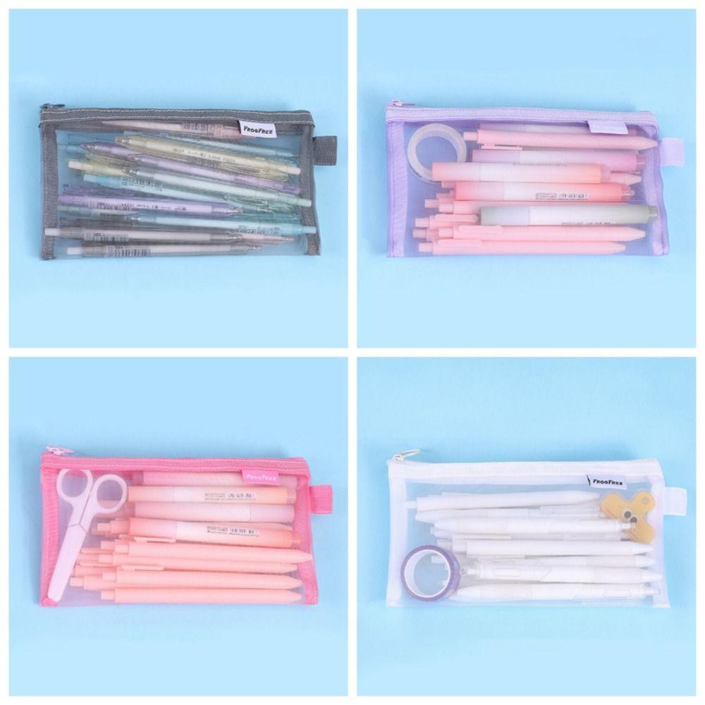 Korean Version Net Pen Bag Ins Stationery Storage Bag Portable Pencil Bag  Student