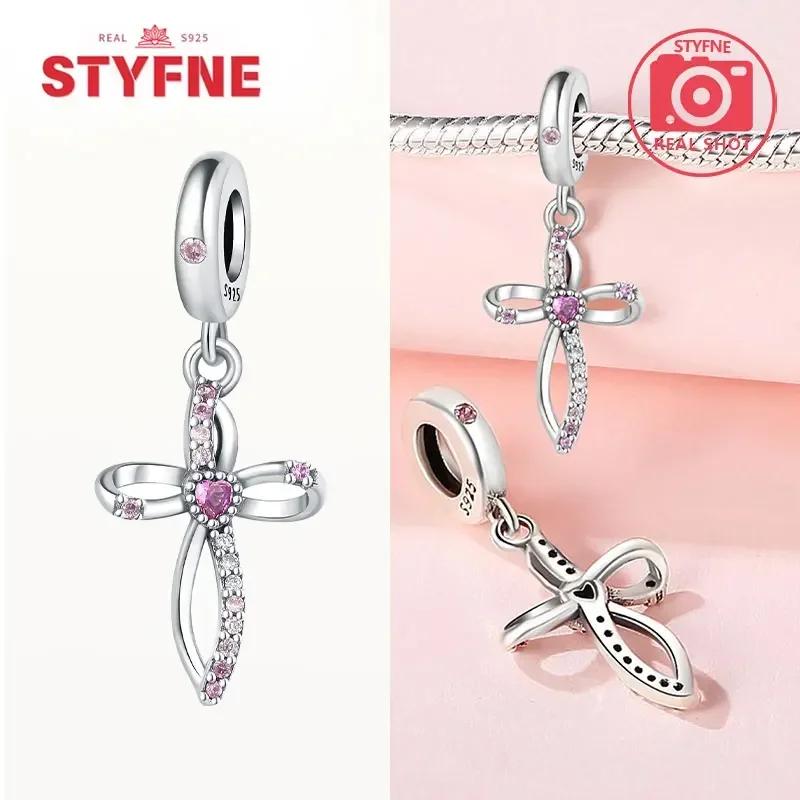 Copper Charms Religion Heart Lucky Eye Cross Beads Fit Originalbracelet For Women Fine Jewelry Gift
