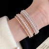 Rhinestone Pearl Multi-layer Open Bangle: Elegant Autumn-Winter Fashion Bracelet for Women