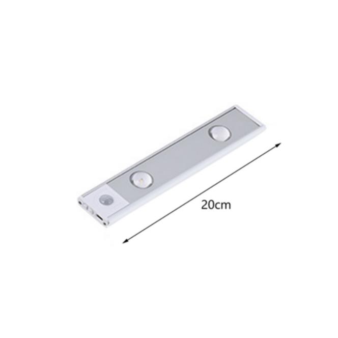 

Intelligent LED human body sensor lamp rechargeable lamp cabinet cabinet lamp bar 20CM Space Silver Trichromatic Dimming