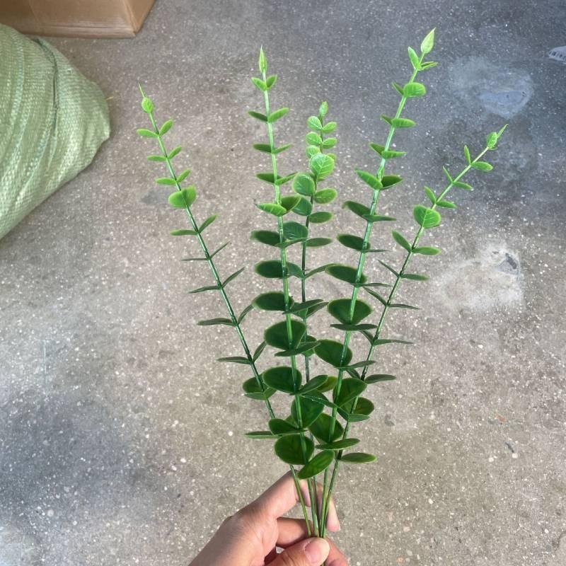Artificial Eucalyptus Spp Leaves With Plastic Material For Event Decor And Holiday Arrangements