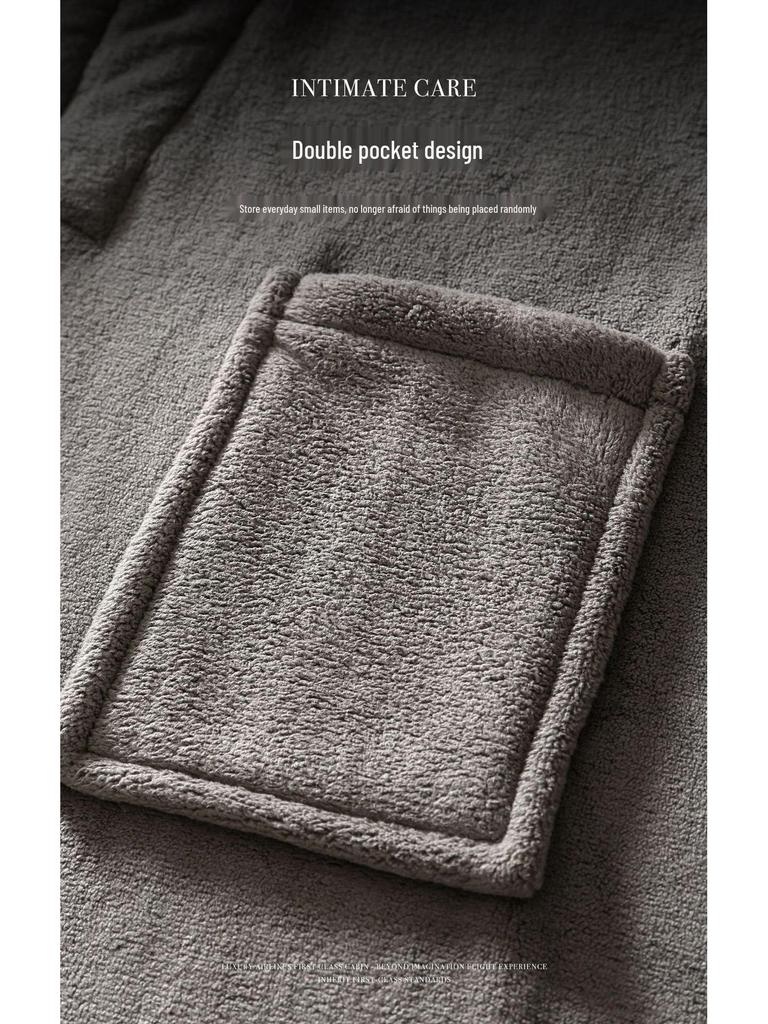 7A Antibacterial Quick-Dry Bathrobe, Water Absorbent Cotton Blend for Couples, Suitable for Adult Men and Women, Perfect for Autumn and Winter.