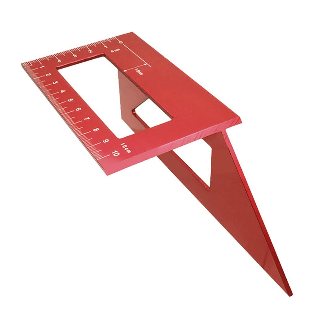 Aluminum Woodworking Scriber T Ruler Multifunction 45/90 Degree Angle Ruler красный