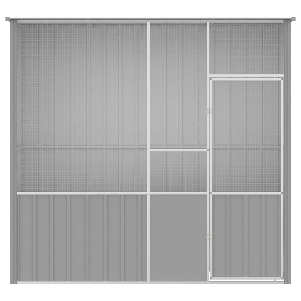 Vidaxl Aviary, Grey, 215X78X200 Cm, Galvanized Steel