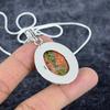 Unakite Gemstone Handmade 925 Sterling Silver Jewelry Pendant 1.97" M-2840