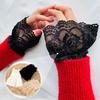 1PC Women's Lace Horn Sleeve Cover Skin friendly Soft Mesh Ruffle Edges Hollow out Fashion Item