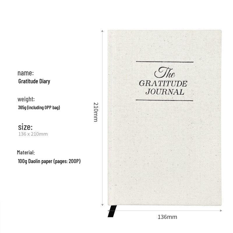 A5 Linen Cover Gratitude Journal Planner