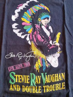 Vintage Stevie Ray Vaughan Live Alive Tour Cotton Black All Size Shirt MM1317 Unisex T-Shirt