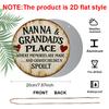 2D Flat, 1pc "Nanna And Grandad" Grandparents Home Round Aluminum Sign, Retro Warm Commemorative Round Sign, Grandparent-Grandchild Memories Theme