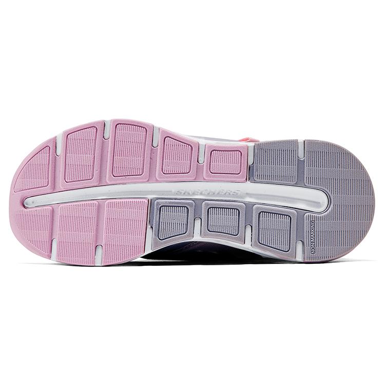 Skechers Girls Comfortable Versatile Outdoor Velcro Durable Breathable Non-Slip Low-Top Casual Shoes Kids sneaker Pink Purple 303652L-LVLP