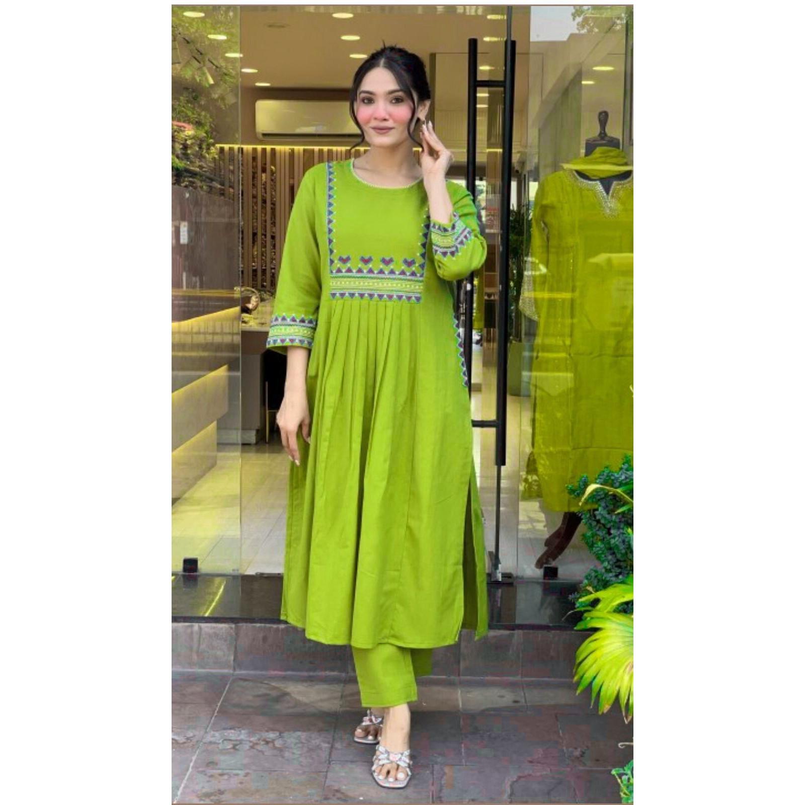 Women Designer Kurta Pant Set Indian Party Wear Top Tunic Salwar Suit Kurti SC-2322 M-38