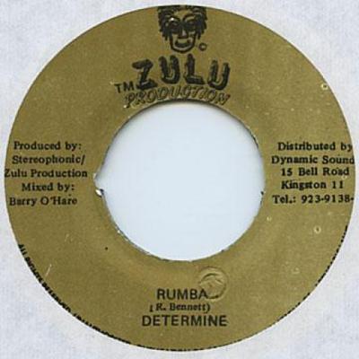 7inch Record DETERMINE - Rumba / Version Zulu Production Jamaica Reggae, Ska & Dub