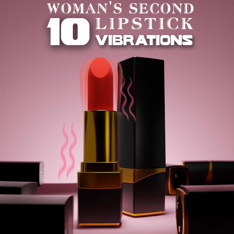 Bullet Lipstick G Spot Vibrator Lipstick Shaped Tip with 10 Vibration Modes Discreet Pocket Womens Clitoral Rechargeable