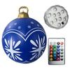 60cm Christmas Tree Hanging Ornament PVC Glow Outdoor Toy Ball Home Garden Christmas Inflatable Ball New Year Party Decoration