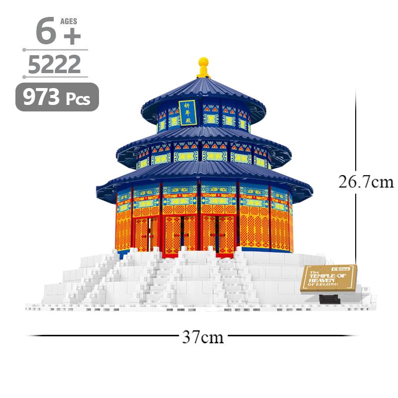 Chinese Model Architecture Building Blocks Compatible with Lego Bricks Toys for Adult Great Wall Forbidden City