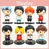 Cartoon Volleyball Boys Action Figures 8 Models Pvc Material 7.5cm Size