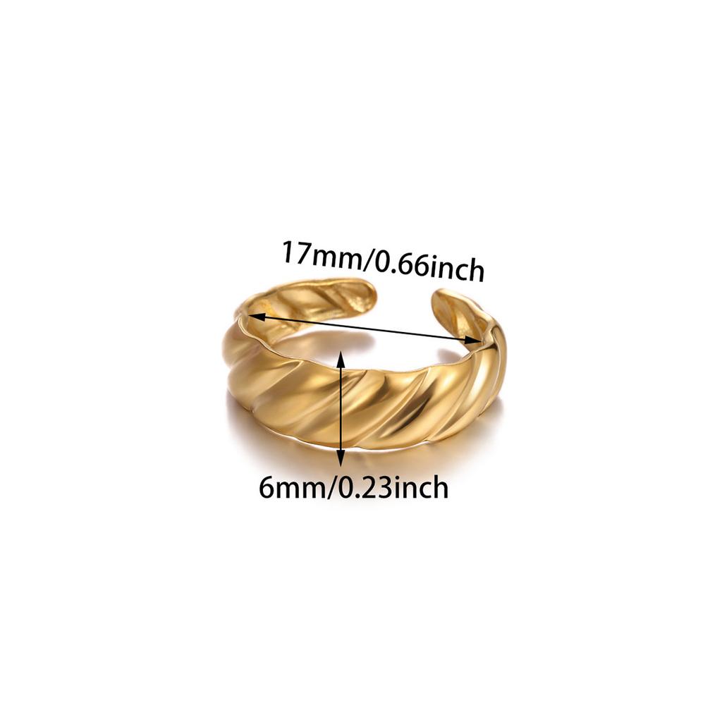 Sun Punk Anillos For Women Multilayer Broad Surface Opening Rings For Women Gold Color Stainless Steel Geometry New Ring Jewelry
