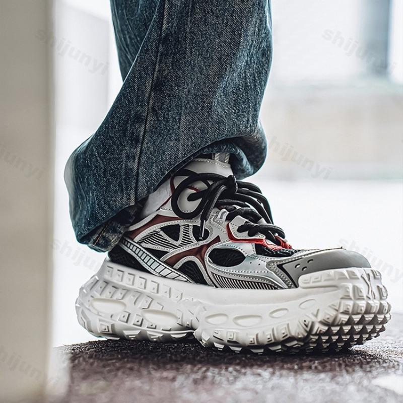 Fashion Men's Sports Casual Shoes 2025 New Style Summer Mesh Breathable Non slip Shoes Comfortable Versatile Thick Soled Chunky sneakers