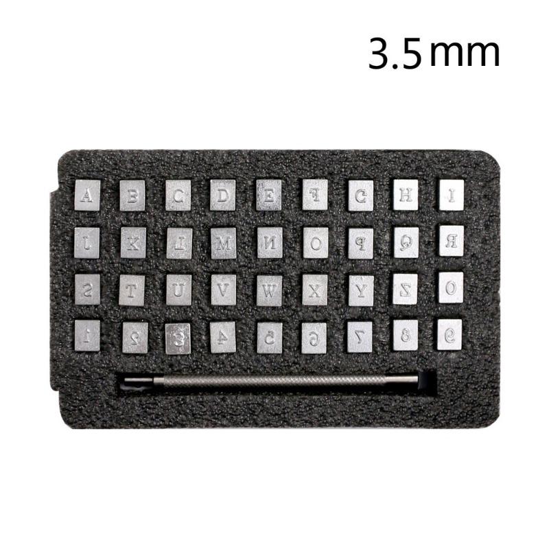 36pcs/set DIY Leather Seal Engraving Craft Tool Steel Alphabet Number Stamp Craft Stamps Metal Printing Mold Engraving Set