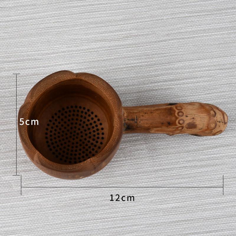 TLAKEHO Handmade Bamboo Vase and Tea Strainer Set