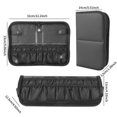 1 Vertical Foldable 14/24/29 Hole Brush Bag Makeup Brush Storage Folding Bag Large Capacity Bag