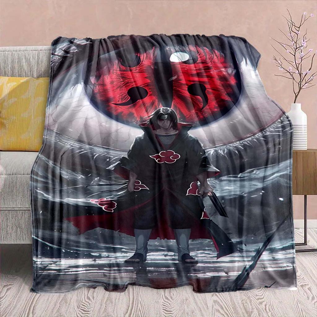 Naruto Anime Flannel Blanket - Soft Warm Perfect for Sofa, Bedding Camping Travel Office Home Decor -QJY