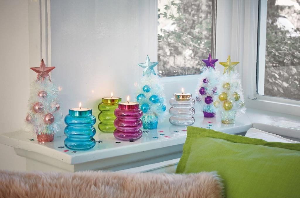Decorative Glass Tealight Holder, 8.5 x , 1 Piece
