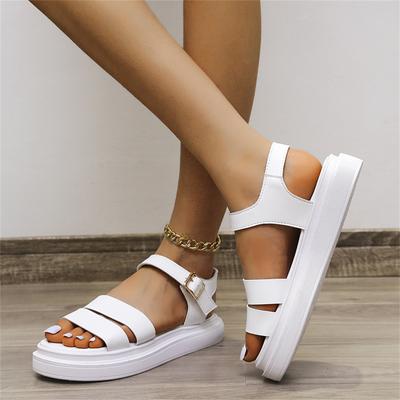 Feiern Sie New Leisure Römische Damen Sandalen Leichte Flache Absätze Sommer Damen Outdoor Schuhe für Frau 2025 Neue Plateau Sandale