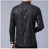 Men's Spring Shirts Casual and Fashion Long Sleeved Printed Shirt Non Ironing Wrinkle Resistant Business Top