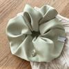 oar Drop Cameo Satin Wide Scrunchie [Choose 1 of 5 Colors]