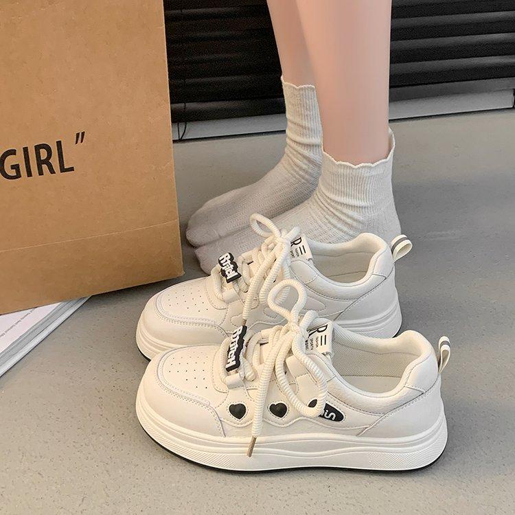 Autumn women's board shoes women's 2025 new shoes are versatile and not tired of feet, thick soles increase height women's shoes, casual shoes, w