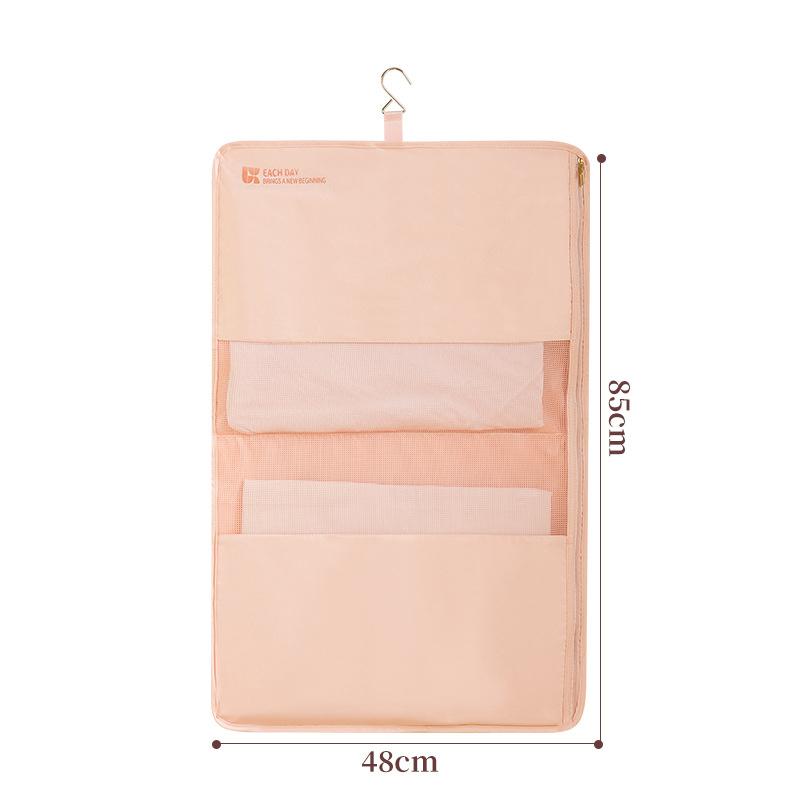 Mesh Hanging Clothes Organizer Visible Large Capacity Clothes Hanger Bag Space Saving with Hook Clothing Storage Bag Home