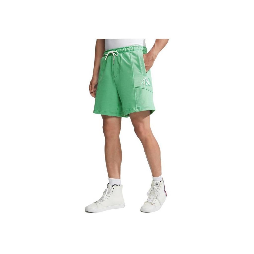 Calvin Klein Letter Drawstring Casual Shorts Men shorts Mint-Green J323189L1C