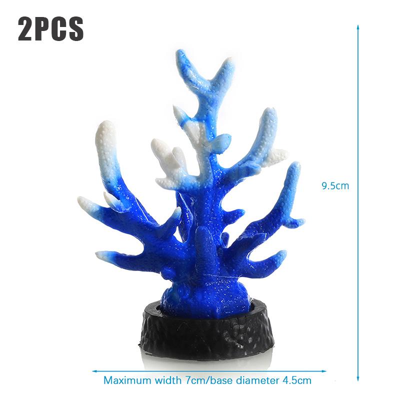 2Pcs Creative Simulation Mini Coral Reef Aquarium Ornaments Fish Tank Decorations Home Tank Landscape Decor Accessories Gifts