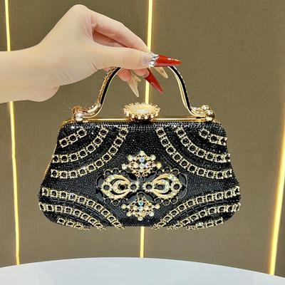 Borsa da Cena, Borsa a Mano Lucida, Borsa a Spalla Singola a Tracolla, Stile di Alta Gamma, Borsa da Sera per Socialite