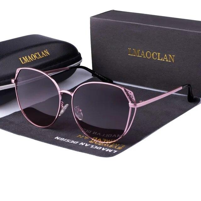 LMAOCLAN Polarized Sunglasses Women Ladies Sun Glasses Female Vintage  Oversized Eyewear UV400